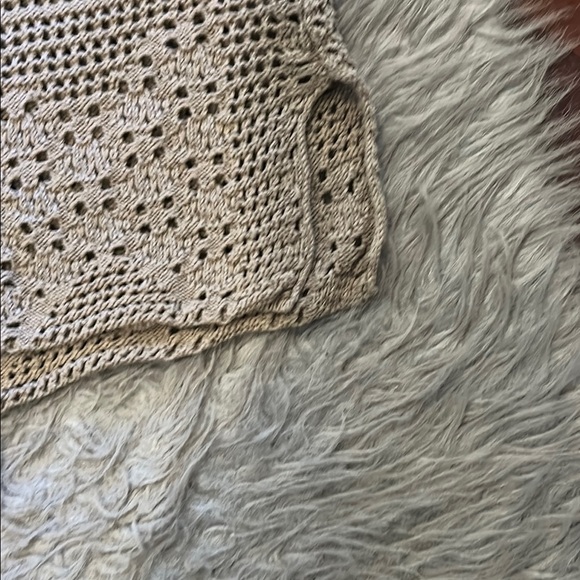 Free People Home Run Crop Knit Sweater with Yellow Trim - Picture 3 of 5